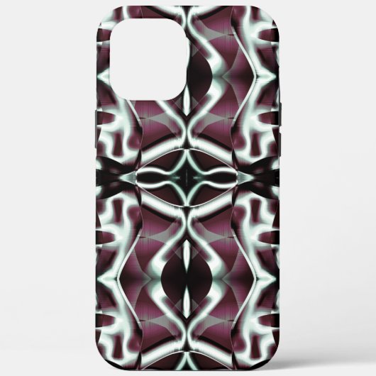 不透明な赤とグラデーションカーブの繰り返し Case-Mate iPhoneケース (裏面)