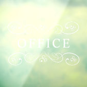 不透明シンプルデザインミニマルオフィスパントリー ウィンドウサイン (シート3)