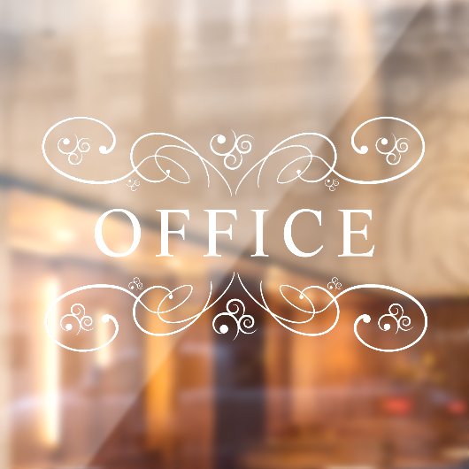 不透明シンプルデザインミニマルオフィスパントリー ウィンドウサイン (シート2)