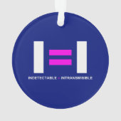 不透過性のVIHを持つ不検出な人 オーナメント (裏面)