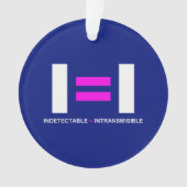 不透過性のVIHを持つ不検出な人 オーナメント (正面)