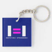 不透過性のVIHを持つ不検出な人 キーホルダー (裏面)