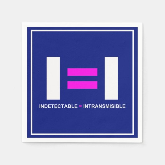 不透過性のVIHを持つ不検出な人 スタンダードカクテルナプキン (正面)