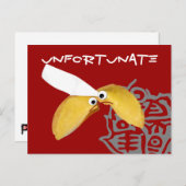 不運なフォーチュンクッキーユーモアのあるパディ ポストカード (正面/裏面)