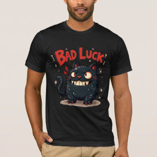 不運な怒り猫Tシャツ Tシャツ