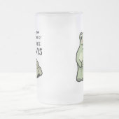 不運の日のかわいいカメ フロストグラスビールジョッキ (中央)