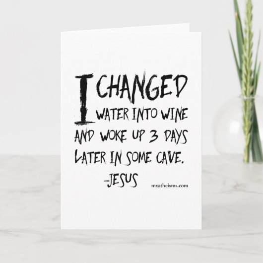 不遜で、笑わされるで無神論的なことわざ カード (正面)