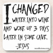 不遜で、笑わされるで無神論的なことわざ コースター (正面)