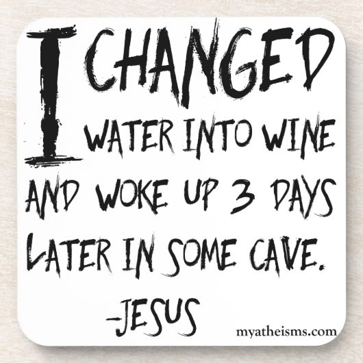 不遜で、笑わされるで無神論的なことわざ コースター (正面)