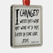 不遜で、笑わされるで無神論的なことわざ メタルオーナメント (右)