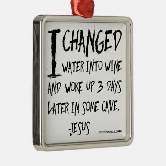 不遜で、笑わされるで無神論的なことわざ メタルオーナメント (右)