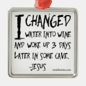 不遜で、笑わされるで無神論的なことわざ メタルオーナメント (正面)