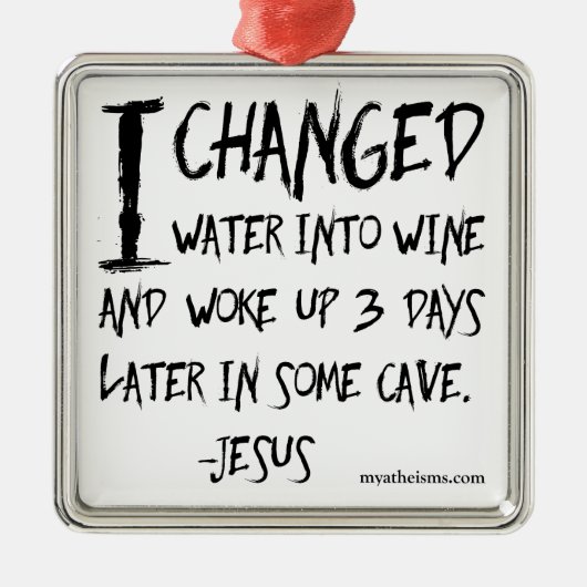 不遜で、笑わされるで無神論的なことわざ メタルオーナメント (正面)