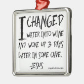 不遜で、笑わされるで無神論的なことわざ メタルオーナメント (左)