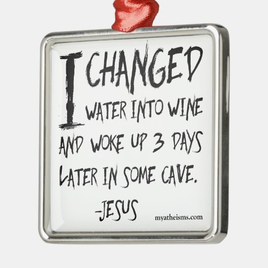 不遜で、笑わされるで無神論的なことわざ メタルオーナメント (左)