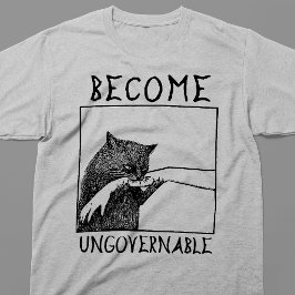 不遜な黒猫のミーム Tシャツ