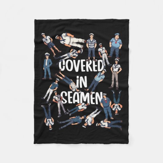 不適おもしろい切な大人ユーモアのセーラーG フリースブランケット (正面)