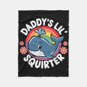 不適切なおもしろいダディースリールリス乗船 フリースブランケット (正面)