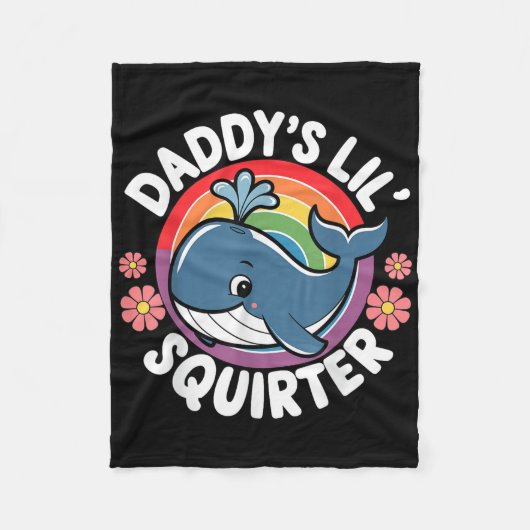 不適切なおもしろいダディースリールリス乗船 フリースブランケット (正面)