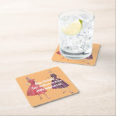 不適切なおもしろいレトロ誕生日 スクエアペーパーコースター (インサイチュ)