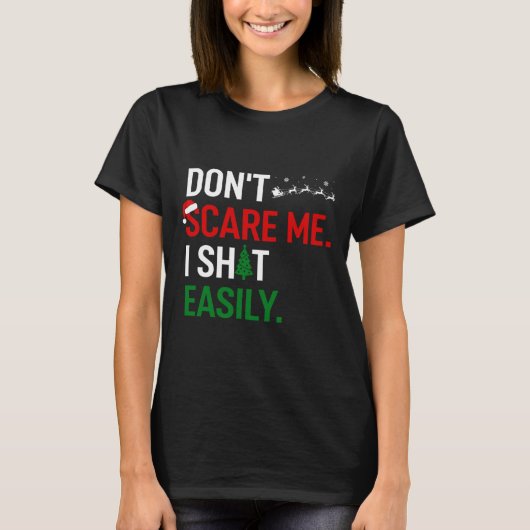 不適切なクリスマスだって怖くない 簡単に怒るから Tシャツ (正面)
