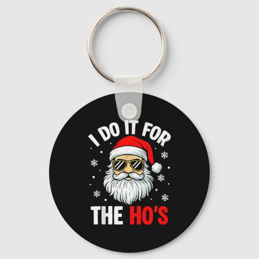 不適切なクリスマスのおもしろTシャツ 娼婦のためなら何でもする キーホルダー (正面)