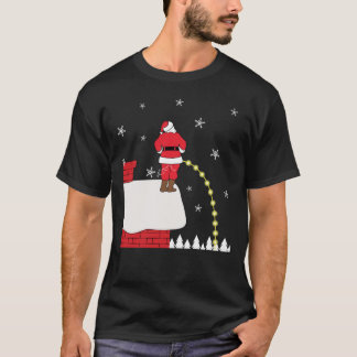 不適切なクリスマスクラシックサンタpeeのTシャツ Tシャツ