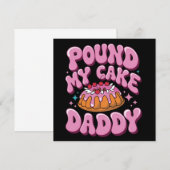 不適切なパウンドマイケーキダディー恥ずかしい 招待状 (正面/裏面)