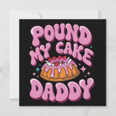 不適切なパウンドマイケーキダディー恥ずかしい 招待状 (正面)