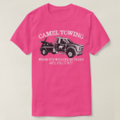 不適切なユーモアを描くラクダ大人のユーモアラクダ Tシャツ (デザイン正面)