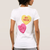 不適切な会話キャンディハート Tシャツ (裏面)