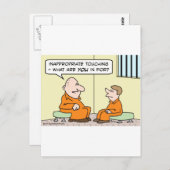 不適切な接触刑務所 ポストカード (正面/裏面)