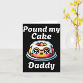 不適切な私のケーキおやじ恥ずかしい大人ハニー カード (黄色い花)