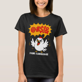 不適切な言葉を話す漫画の鳥 Tシャツ
