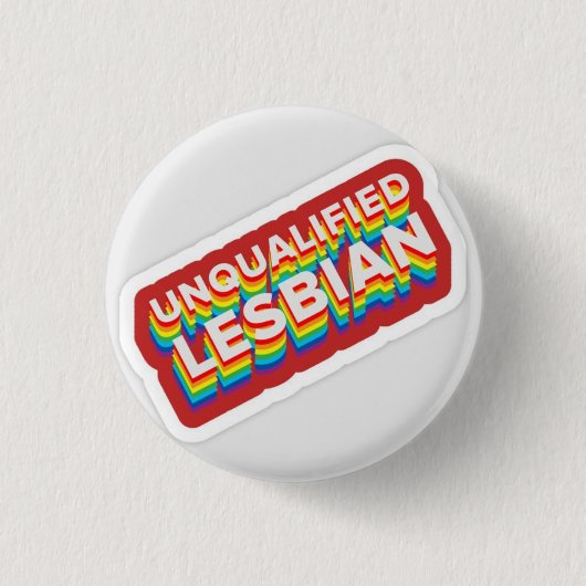 不適当なレズビアン 缶バッジ (正面)