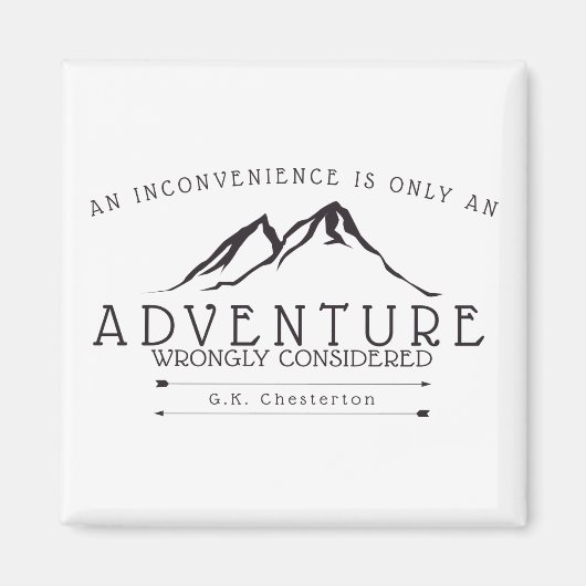 不都合チェスタートン引用文冷蔵庫用マグネット マグネット (正面)