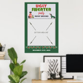 不醜いスウェッタパーティー フォトブース 持ち運べる小道具 ポスター (ホームオフィス)