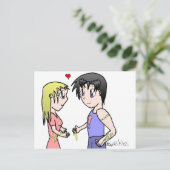 不釣り合いな夫婦 ポストカード (スタンド正面)