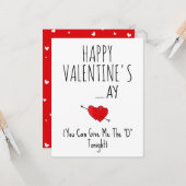 与えおもしろい今夜は私が幸せいけななVday カード (正面/裏面インサイチュ)