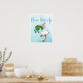 与えおもしろいNever Up #Frog Choking Bird Poster ポスター (キッチン)