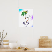 与えおもしろいNever Up #Frog Choking Bird Poster ポスター (キッチン)