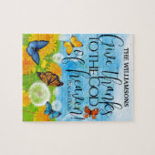 与えかわいらし感謝していBible Verseフローラ姓 ジグソーパズル (横)