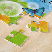 与えかわいらし感謝していBible Verseフローラ姓 ジグソーパズル (側面)