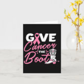 与えがんThe Boot Pink Ribbon Breast Cancer Awa カード (黄色い花)