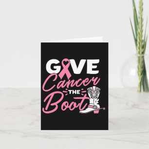 与えがんThe Boot Pink Ribbon Breast Cancer Awa カード