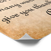 与えのメ感謝していールタイム祈りの言葉 ポスター (角)