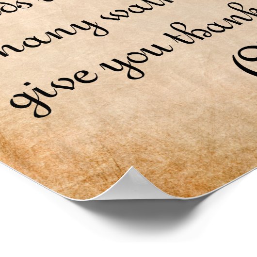 与えのメ感謝していールタイム祈りの言葉 ポスター (角)