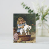 与えの犬のバス – ヴィンテージ犬はがき ポストカード (スタンド正面)