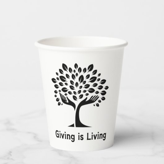 与えは生きている 紙コップ (正面)