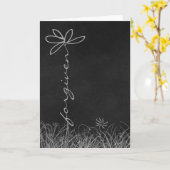 与えられた文字デイジーを黒板に カード (黄色い花)